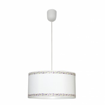 Distribuidor - Lâmpadas Diversas | Colgantes Infantil | COLGANTE CENEFA BLANCO/LILA 1XE27 REGX35D Ref: 107393519